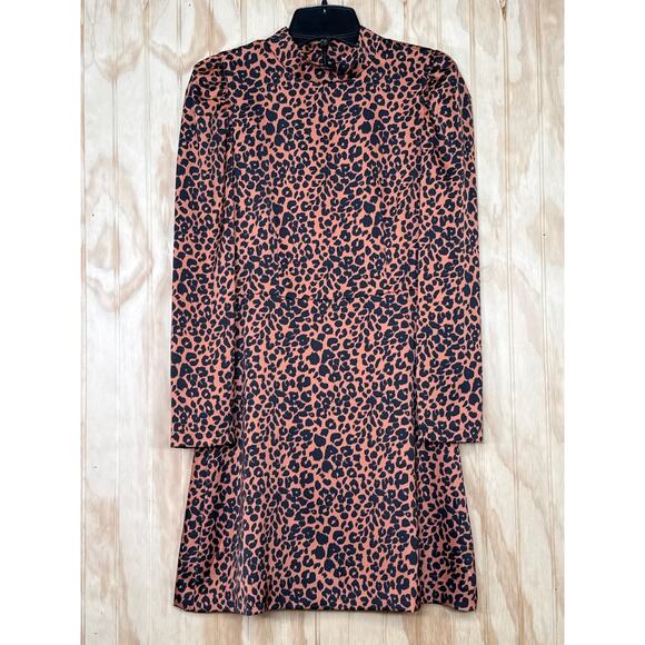 Gianni Bini Canyon Sunset Cheetah Print Puff Sleeve Dress Size 2 NWT DRS Sawyer - Picture 2 of 7